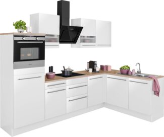 OPTIFIT Winkelküche Bern mit Hanseatic-E-Geräten, Stellbreite 285x175 cm, mit Induktionskochfeld, Soft-Close