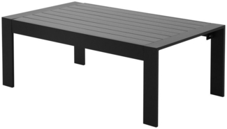 MeXo Gartentisch Balkontisch Aluminium 110×62×41cm, Gartentisch wetterfest klein (1-St, schwarz), Terrassentisch draußen, modern, metall, rostfrei, kleiner Balkon