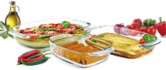 Sendez Auflaufform 3er Set Auflaufformen 1,4L 2,3L 3,6L Ofenform Bratform Bräter aus Glas