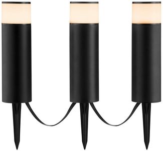 Brilliant LED Gartenleuchte Dody, Bluetooth, Dimmfunktion, Farbwechsel, RGB, LED fest integriert, warmweiß - kaltweiß, LED Gartenspieß 3er Set, dimmbar, RGB, CCT, IP44, App steuerbar