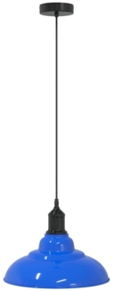 vidaXL Pendelleuchte Höhenverstellbar E27 Dunkelblau Glänzend Ø 31 cm 4103436