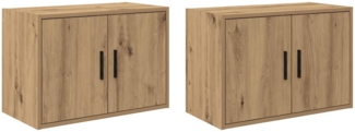 vidaXL Garagen-Wandschränke 2 Stk. Artisan-Eiche Holzwerkstoff 860660