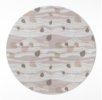 Tulup Vinylteppich Teppich Pvc Abstrakte Blätter Teppich Auf Pvc Vinyl Teppich Läufer, Höhe: 50 mm