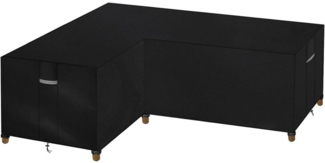 Dokon L-Form Gartenmöbel Abdeckung 600D Oxford Gewebe Winddicht Winterfest UV