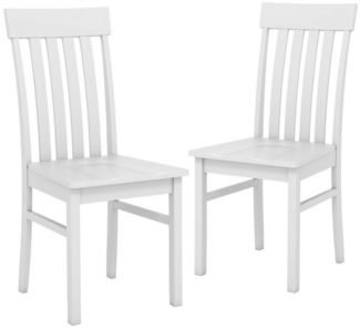 COSTWAY Esszimmerstuhl (2 St), mit ergonomischer Rückenlehnen & vertieftem Sitz