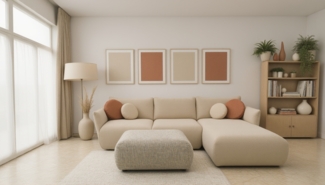 DOMO. collection Ecksofa 800 022, Modulsofa in L-Form mit Taschenfederkern und attraktiver Biese-Naht, Sofa, Polsterecke, Eckcouch 276 x 168 x 79 cm (BxTxH), beige