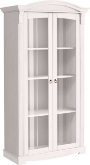 Home affaire Vitrine Anna zertifiziertes Massivholz, im romantischen Landhausstil, Höhe 194 cm