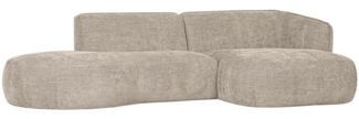 Ecksofa Polly aus Webstoff Rechts, Sand