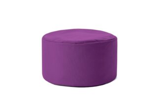 Lumaland Indoor Outdoor Sitzhocker 25x45 cm - Runder Sitzpouf, Sitzsack Bodenkissen, Rundhocker, Bean Bag Pouf - Wasserabweisend - Pflegeleicht - ideal für Kinder und Erwachsene - Lila