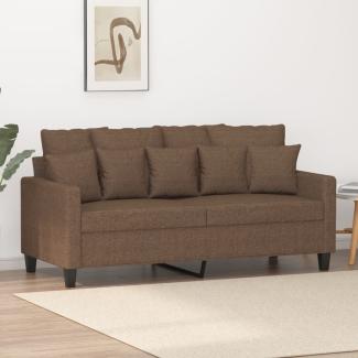 vidaXL 2-Sitzer-Sofa Braun 140 cm Stoff 359270