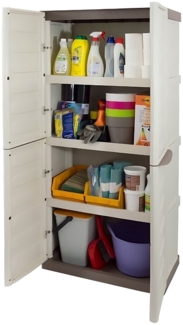 GarPet Garten-Geräteschrank Gartenschrank Kunststoff Geräteschrank Wetterfest Wasserdicht Schrank