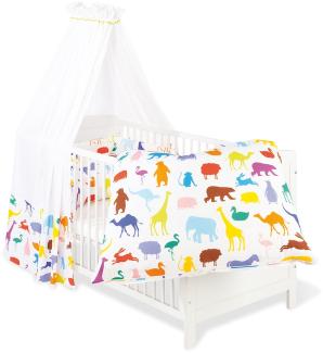 Pinolino Textile Ausstattung für Kinderbetten 'Happy Zoo', 4-tlg.