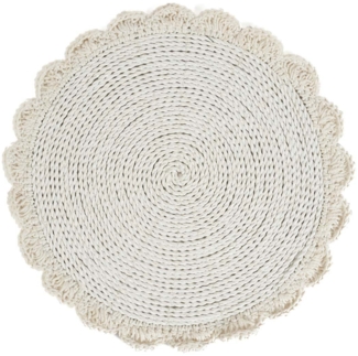 Das Macrame Marriage Platzset - Natur - Weiß - 40x40x1cm