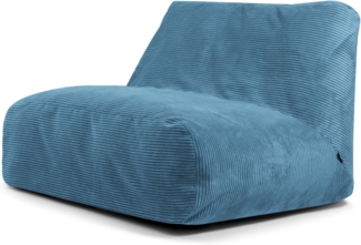 Sitzsack ‘Sofa Tube‘, Bezugstoff - Waves, 100% Polyester, Petrol, 85x80x80 cm.