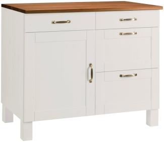 Home affaire Unterschrank Alby Breite 100 cm, 1 Tür, 4 Schubladen