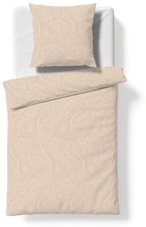 Fleuresse Lech Edelflanell Bettwäsche 135x200 Paisley beige sand 603868-17