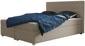 mirjan24 Boxspringbett Retyk Cord (Farbe: Poso Größe: x 200 cm), braun, 160x200 cm