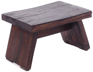 DESIGN DELIGHTS Hocker NOSTALGISCHER FUßHOCKER "SCHEMEL", Altholz massiv, Holzhocker, Farb