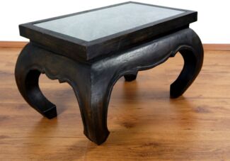 livasia Opiumtisch livasia Opiumtisch, Couchtisch mit Schnitzerei, Akazie 58x38x41cm