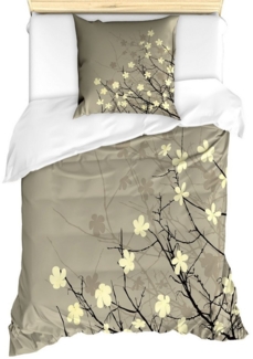 Abakuhaus Bettwäsche Milbensicher Allergiker geeignet mit Kissenbezug, Microfaser, Blume Retro Floral