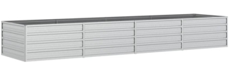 vidaXL Garten-Hochbeet 320x80x45 cm Verzinkter Stahl Silber 316892