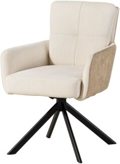 Drehstuhl 57x67x87 hellbraun / beige FABIAN #112
