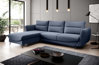 Salvatore Ecksofa mit Bettfunktion und Bettkasten – Zeitloses Design und hoher Komfort