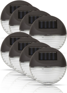 LED Strahler 11cm Ø für Außen, Zaunlicht mit 2 LEDs, energiesparende Wandleuchte, Witterungsbeständig und Spritzwassergeschützt 2er-8er Pack