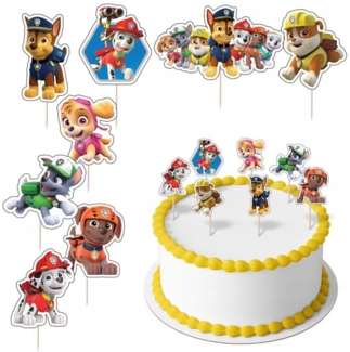 Festivalartikel Tortenstecker Paw Patrol Topper Set 8 Stk Geburstag Torten Deko Kuchen Junge
