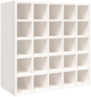 vidaXL Weinregal Weiß 56 x 25 x 56 cm Massivholz Kiefer