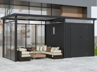 Metall Gerätehaus Style 4,45 m² Spar-Set 5 Anthrazit