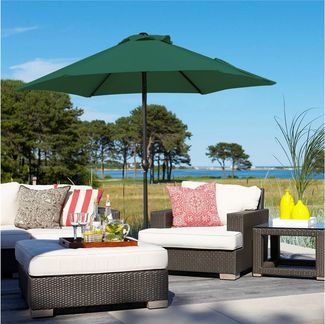 Yaheetech Sonnenschirm ∅ 223/261/294/327 cm, Gartenschirm mit Kurbel, Neigbar, UV Schutz 50+