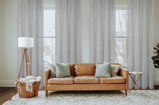 Home Basics Vorhang SOFTY, Ösen (1 St), halbtransparent, Ösenschal SOFTY Uni