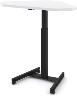ASSMANN Höhenverstellbares Steh-Sitzpult Single Desk Signalweiß Schwarz 108x68x72cm Metall Holz