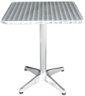 Bolero Quadratischer Bistrotisch Edelstahl, 1 Bein 60Cm