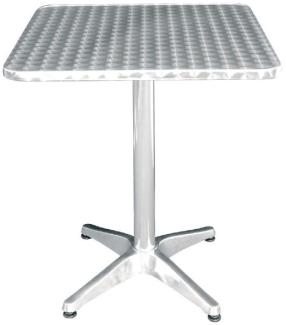 Bolero Quadratischer Bistrotisch Edelstahl, 1 Bein 60Cm