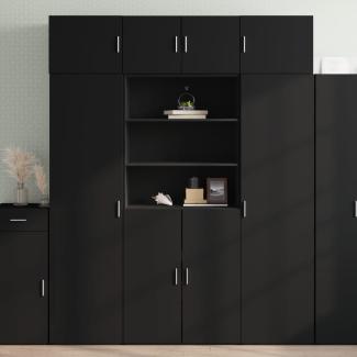 vidaXL Highboard Schwarz 80x42,5x185 cm Holzwerkstoff 3281379