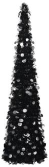 vidaXL Künstlicher Pop-Up-Weihnachtsbaum Schwarz 180 cm PET 320987