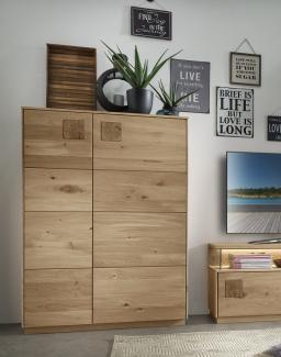 Highboard m.Holztüren 103x145cm 'Monza' Wildeiche geölt