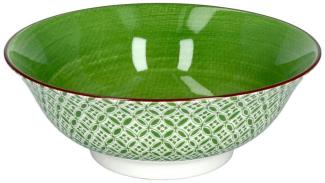 Salatschale Lime Sao Ø 21 cm Grünes Dekor Porzellan Obst Dessert-Bowl Ritzenhoff