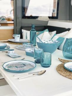 Geschirr Set Coastal, "Only Eat" 56 teilig, Tragetasche