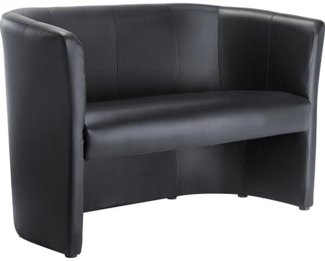 Soennecken Sofa Echtleder 1.275 x 765 x 615 mm schwarz