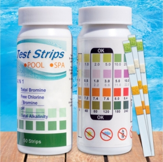 Hecht Pool-Wassertest pH-Wert Wassertester Chlor, Brom und Gesamtalkalität, 50 Stck, Premium-Wasseranalyse