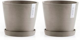 ECOPOTS Blumentopf Amsterdam (Set, 2 St), mit passenden Untersetzern