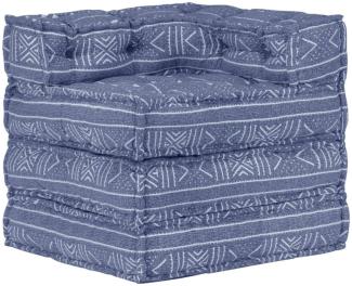 vidaXL Modularer Pouf Indigo Stoff 287701