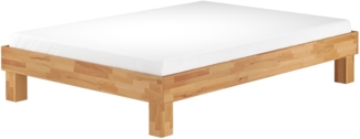 Holzbett breites Doppelbett 160x200 Buche Bettrahmen Futonbett V-60. 87-16