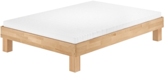 Holzbett breites Doppelbett 160x200 Buche Bettrahmen Futonbett V-60. 87-16