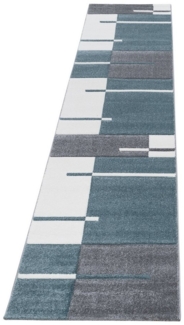 Villa Möbel Frisé-Teppich Hawico, Rechteckig, Höhe: 13 mm, Designer Wohnzimmer Teppich Kurzflor handgearbeiteter Konturenschnitt