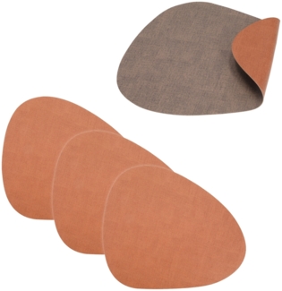 HTI-Living Cognac / Braun Tischset 4-teilig