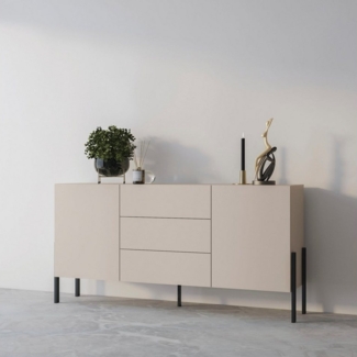 INOSIGN Sideboard Jukon, Breite 150 bzw. 180 cm, moderne grifflose Kommode, Schubladenschrank 2 Türen/3 Schubkästen, push-to-open-Funktion
